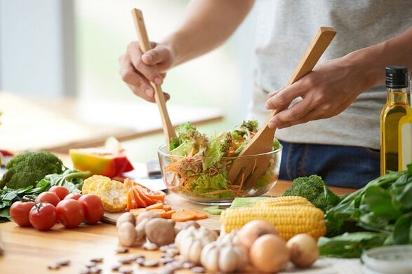 cooking vegetable salad for prostate
